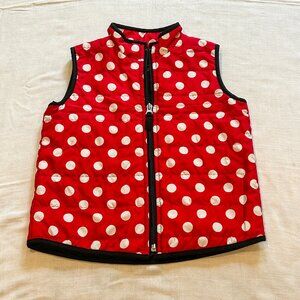 J. Khaki Toddler Girls Polka-Dot Puffer Vest